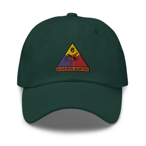 Dad hat - Army - 6th Armored Division - Super Sixth wo Txt