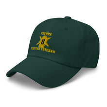 Load image into Gallery viewer, Dad hat - Army - PSYOPS w Branch Insignia - 8th Battalion Numeral - w Vietnam Vet  Below X 300 - Hat
