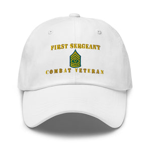 Dad hat - Army - First Sergeant - Combat Veteran - Line