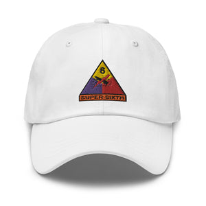 Dad hat - Army - 6th Armored Division - Super Sixth wo Txt