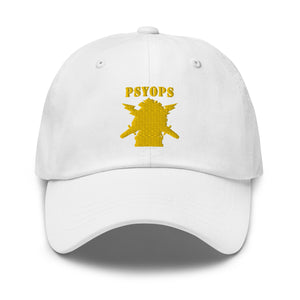 Dad hat - Army - PSYOPS w Branch Insignia - Line X 300 - Hat