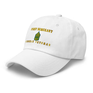 Dad hat - Army - First Sergeant - Combat Veteran - Line