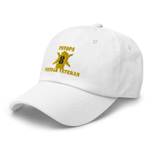 Load image into Gallery viewer, Dad hat - Army - PSYOPS w Branch Insignia - 8th Battalion Numeral - w Vietnam Vet  Below X 300 - Hat
