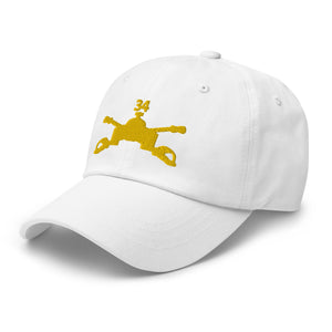 Dad hat - Army - 34th Armor Regiment - Armor Branch wo Txt