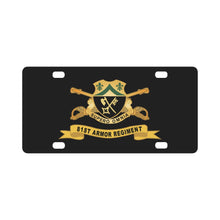 Load image into Gallery viewer, 81st Armor Regiment w Br - Ribbon X 300 Classic License Plate
