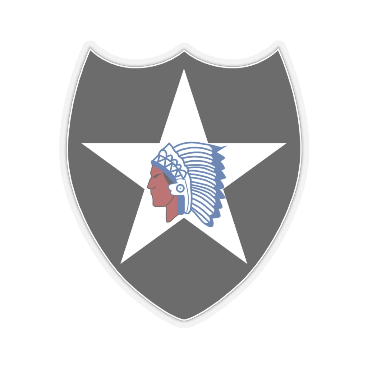 A kiss-Cut Stickers depicting the 2nd Infantry Division 