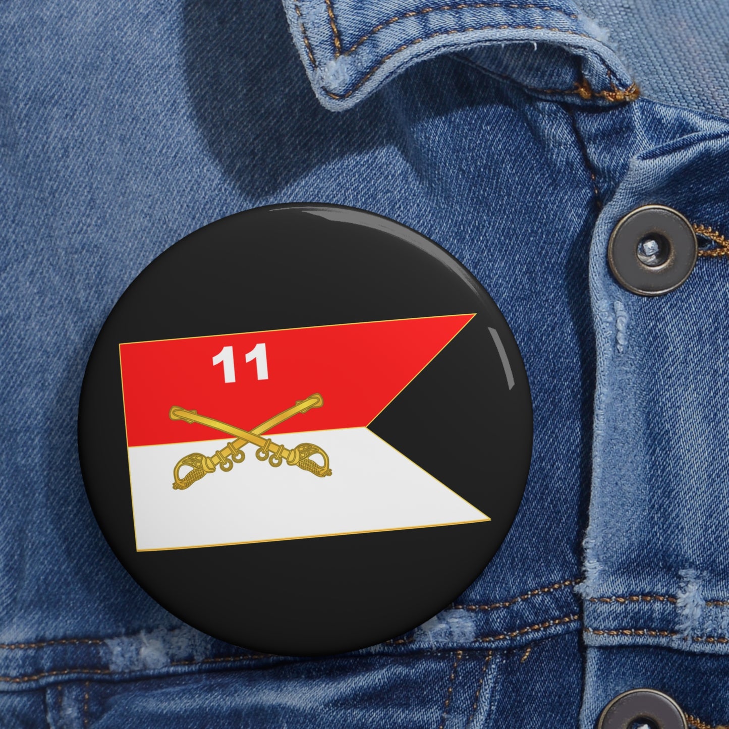 A kiss-Cut Stickers depicting the 11th Armored Cavalry Regiment Guidon
