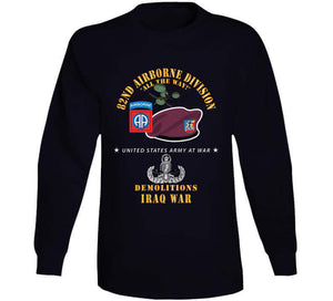 Army - 82nd Airborne Div - Beret - Mass Tac - Maroon  - 82nd Avn Regt - Demolitions - Iraq War T Shirt