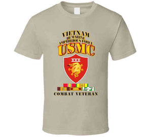 Usmc -  Iii Maf - Combat Vet  W Vn Svc Medals T Shirt