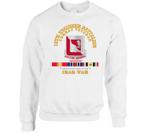 Army - 19th Engineer Battalion - Iraq War W Svc Classic T Shirt, Crewneck Sweatshirt, Hoodie, Long Sleeve