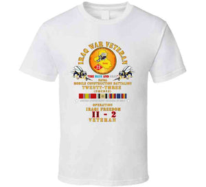 Usn - Iraq War Vet - Nmcb 23  Oif 11-2 W Iraq Svc X 300 T Shirt