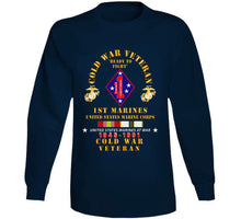 Load image into Gallery viewer, Usmc - Cold War Vet - 1st Marines W Cold Svc X 300 T Shirt
