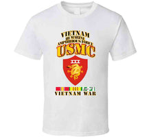 Load image into Gallery viewer, Usmc -  Iii Maf - Vietnam War  W 1 Row Vn Svc Ribbons T Shirt
