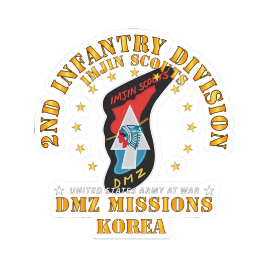 A kiss-Cut Stickers depicting the 2nd Infantry Division ImJin Scout DMZ Missions
