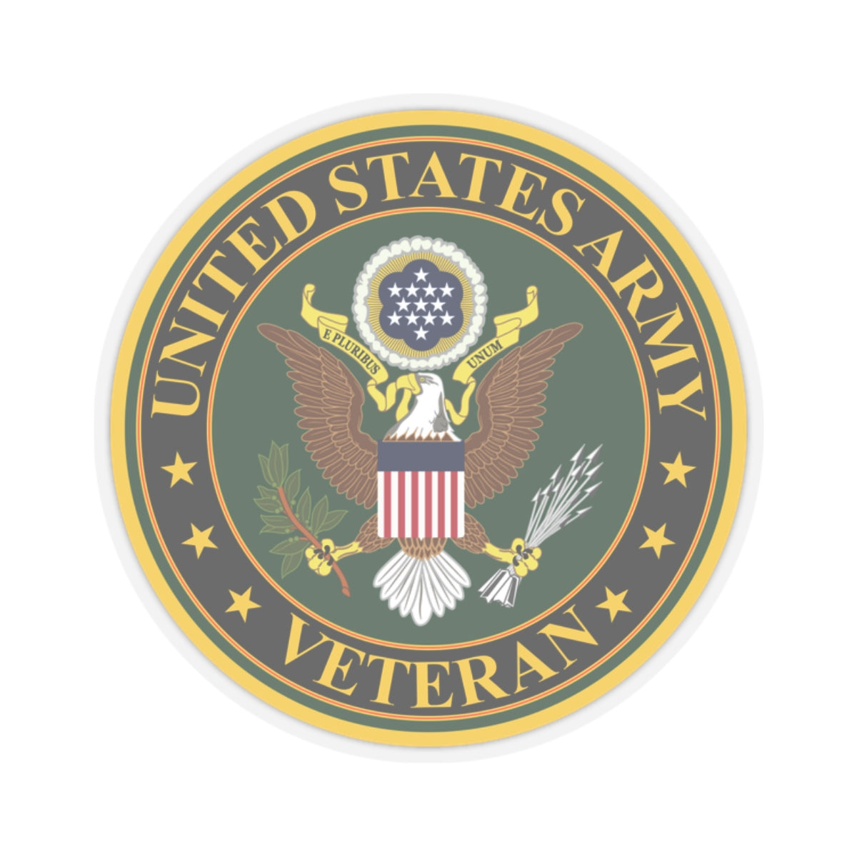 A kiss-Cut Stickers depicting the US Army Veteran