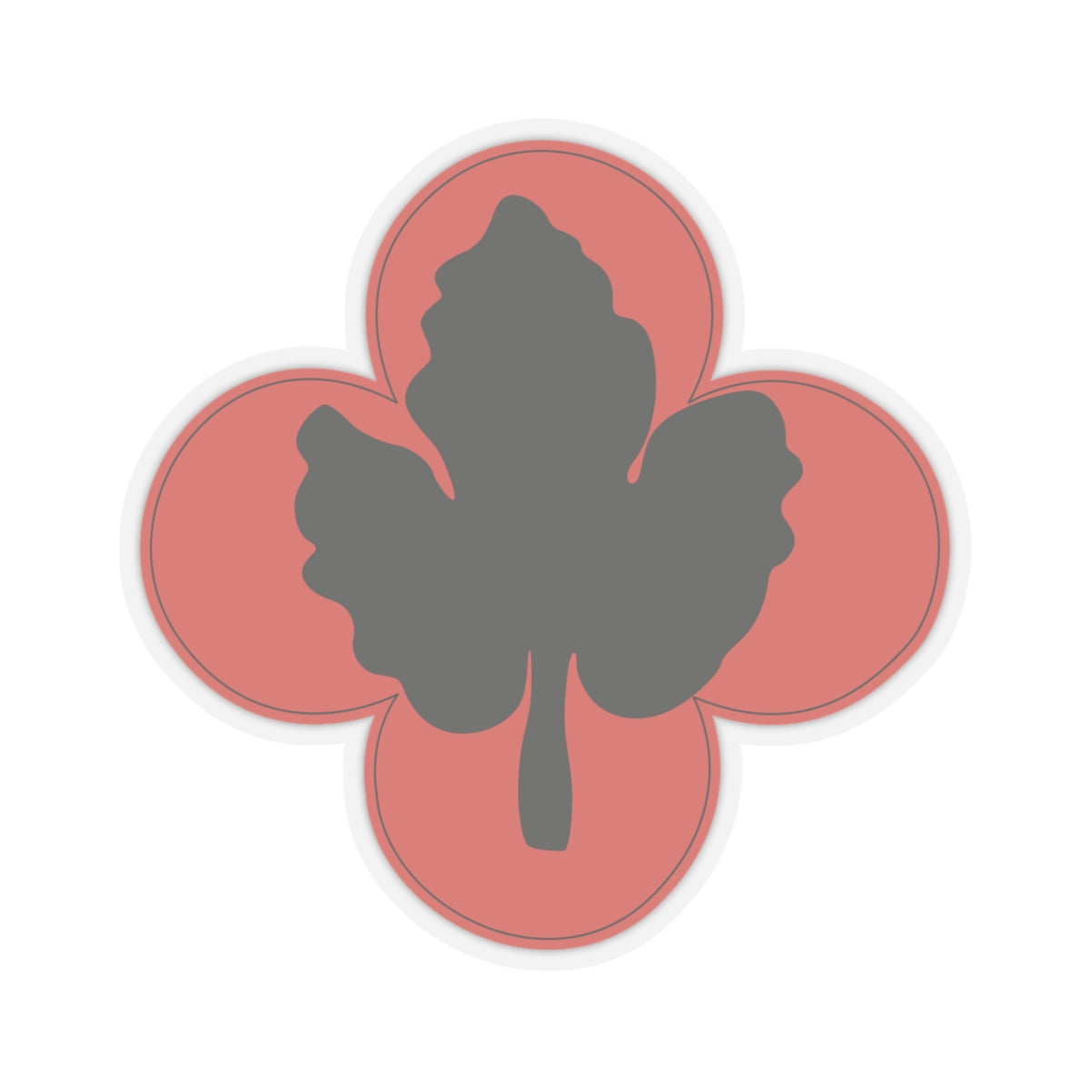 A kiss-Cut Stickers depicting The 43rd Infantry Division was a U.S. Army National Guard unit with elements primarily from Connecticut, Vermont, Rhode Island, and Maine. Its shoulder sleeve insignia (SSI) features a red circle with a gold winged victory emblem, symbolizing strength, speed, and honor.