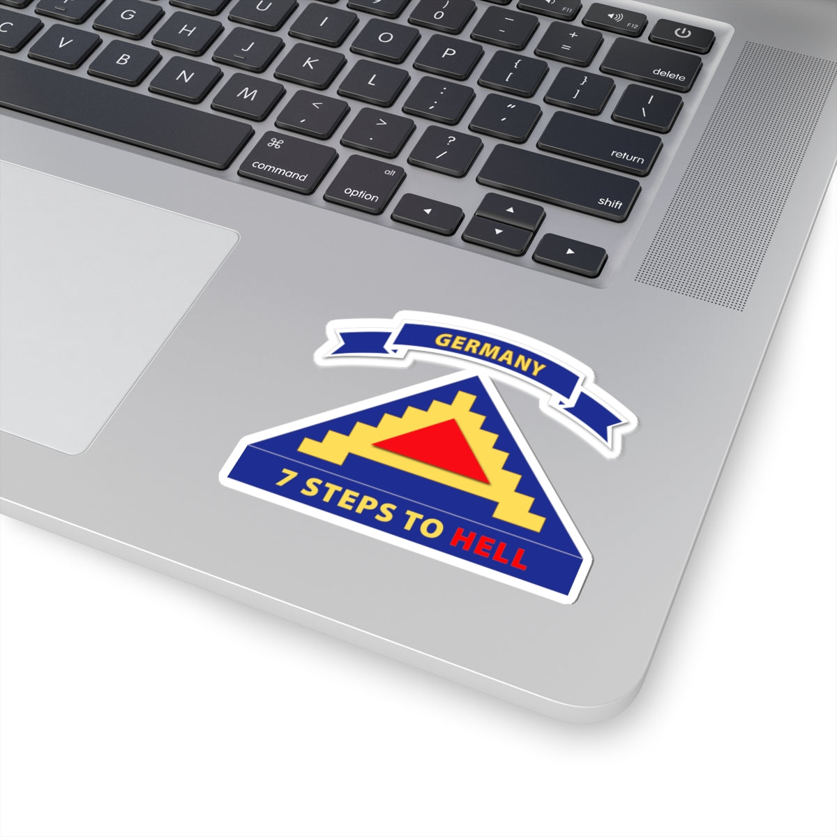 A kiss-Cut Stickers depicting the 7th United States Army, 7 Steps to Hell 
