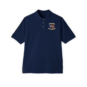 Men's Piqué Polo - ARNG - DUI- ARNG New Jersey w Flag