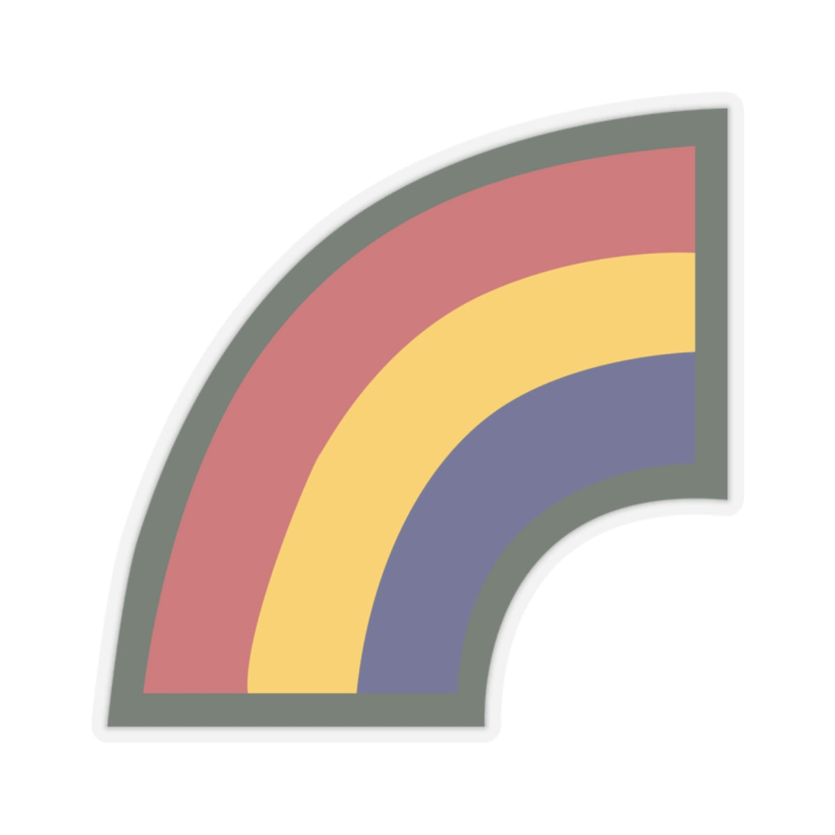 A kiss-Cut Stickers depicting The 42nd Infantry Division, known as the "Rainbow Division," is a storied unit of the U.S. Army National Guard. Its shoulder sleeve insignia (SSI) features a rainbow, symbolizing the division’s original composition of units from across the United States.