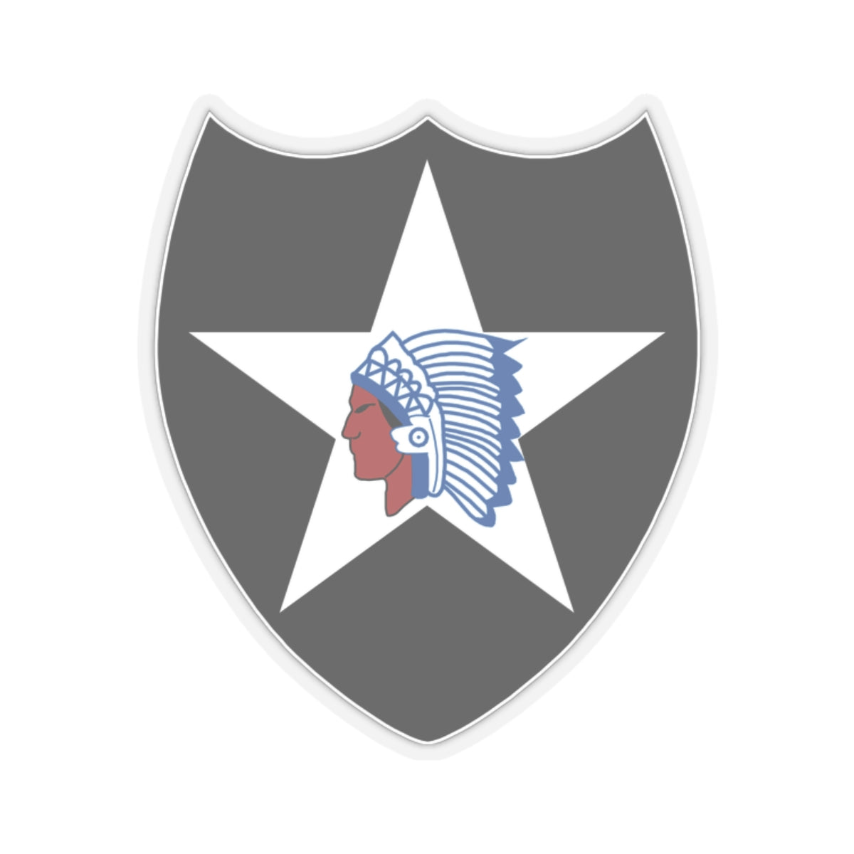 A kiss-Cut Stickers depicting the 2nd Infantry Division 