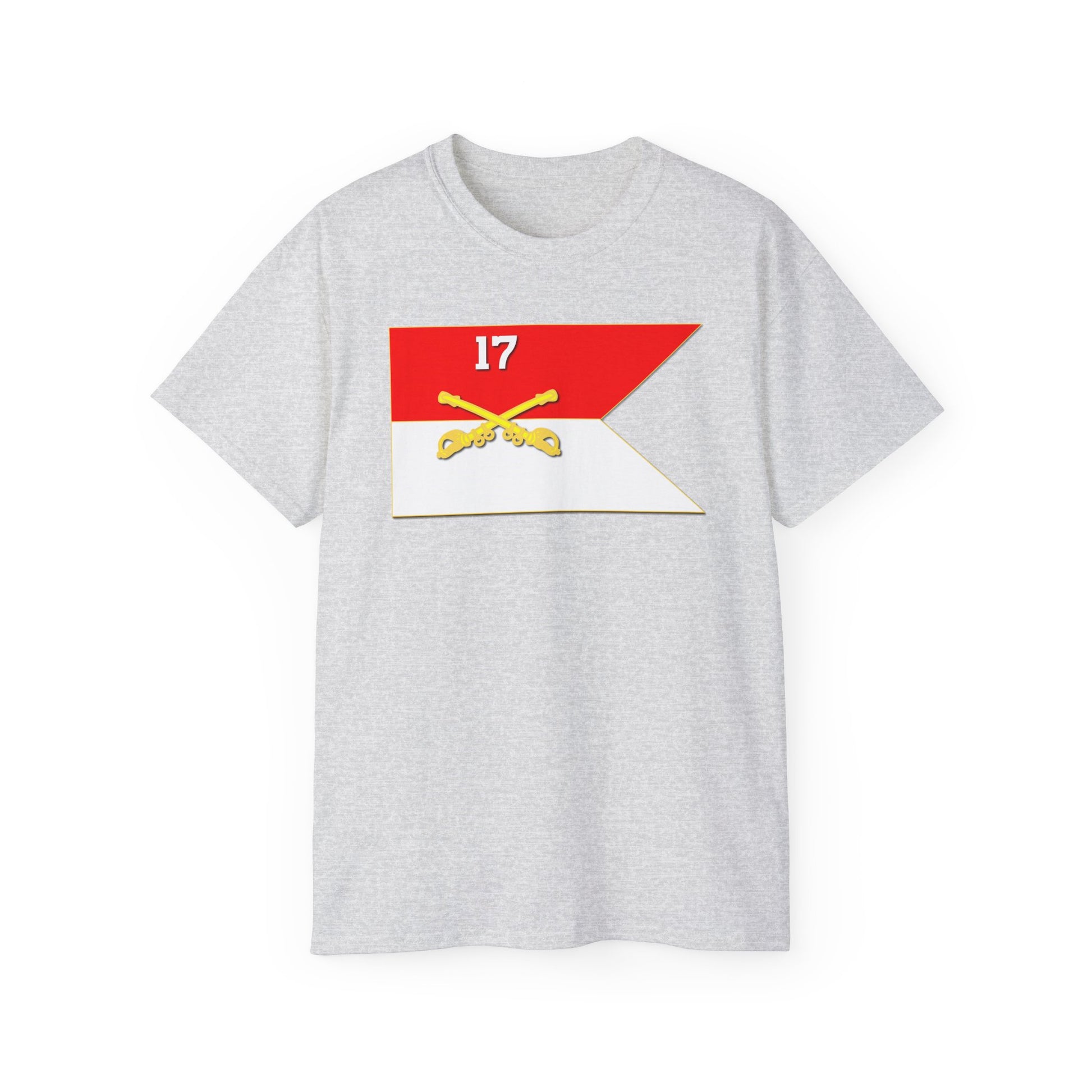 A Unisex Ultra Cotton Tee depicting Unisex Ultra Cotton Tee 17th Cavalry Guidon