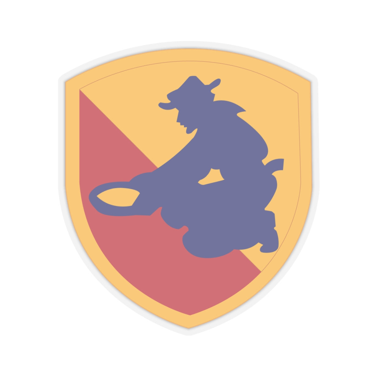 A kiss-Cut Stickers depicting The 49th Infantry Division was a unit of the United States Army National Guard during the old War.