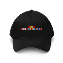 Load image into Gallery viewer, Afghanistan War Service Ribbon Bar - Unisex Twill Hat - Direct to Garment (DTG) Printed
