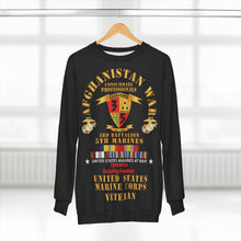 Load image into Gallery viewer, AOP Unisex Sweatshirt - USMC - Afghanistan War Veteran - 3rd Bn, 5th Marines - OEF w CAR AFGHAN SVC
