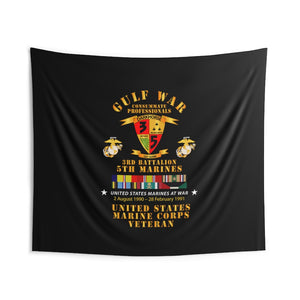 Indoor Wall Tapestries - USMC - Gulf War Veteran - 3rd Bn, 5th Marines w CAR GULF SVC