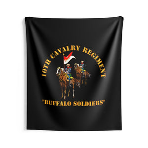 Indoor Wall Tapestries - Army - 10th Cavalry Regiment w Cavalrymen - Buffalo Soldiers