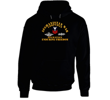 Load image into Gallery viewer, Navy - Afghanistan War  Corpsman - Operation Enduring Freedom  - Veteran W Fmf - Combat Seebee Badge Hoodie
