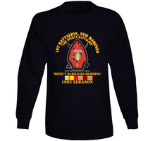 Load image into Gallery viewer, Usmc - 1st Bn, 8th Marines - Beirut Barracks Bombing W Svc Wo Ndsm Long Sleeve T Shirt
