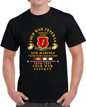 Load image into Gallery viewer, Usmc - Cold War Vet - 9th Marines W Cold Svc X 300 T Shirt
