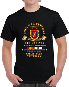 Usmc - Cold War Vet - 9th Marines W Cold Svc X 300 T Shirt