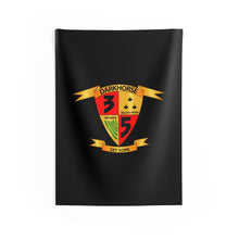 Load image into Gallery viewer, Indoor Wall Tapestries - USMC - 3rd Battalion, 5th Marines - Dark Horse wo Txt
