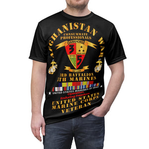 Unisex AOP Cut & Sew Tee - USMC - Afghanistan War Veteran - 3rd Bn, 5th Marines - OEF w CAR AFGHAN SVC