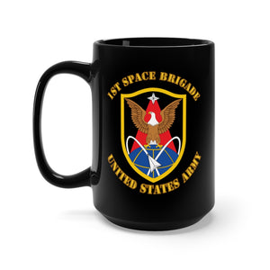 Black Mug 15oz - Army - 1st Space Brigade - SSI