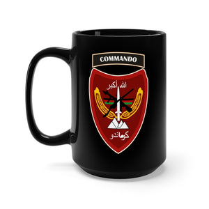 Black Mug 15oz - Afghan - Afghanistan War- ANA Commando Brigade - SSI wo Txt