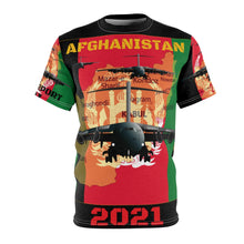 Load image into Gallery viewer, All Over Printing - Afghanistan - Operation Allies Refuge - 2021 - Kabul Airport - Afghan Map - C17 GlobeMaster - Afghanistan Flag
