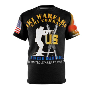 All Over Printing - Amy, Navy, Marines, Air Force, National Guard, USCG, Ski Warfare - Ski Combat - Winter Warfare - Winter Soldier