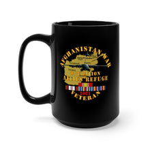 Load image into Gallery viewer, Black Mug 15oz - Army - Afghanistan War - Operation Allies Refuge - Veteran w AFGHAN SVC
