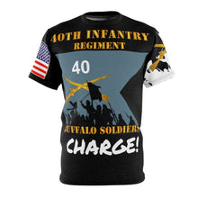 Load image into Gallery viewer, All Over Printing - Army - 40th Infantry Regiment on Guidon with Bayonet Charge - Buffalo Soldiers
