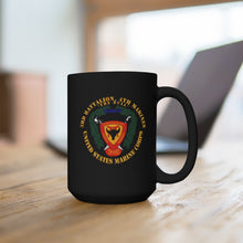 Load image into Gallery viewer, Black Mug 15oz - USMC - 3rd Battalion, 4th Marines - The Bull
