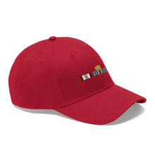 Load image into Gallery viewer, Afghanistan War Service Ribbon Bar - Unisex Twill Hat - Direct to Garment (DTG) Printed
