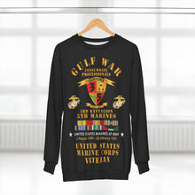 Load image into Gallery viewer, AOP Unisex Sweatshirt - USMC - Gulf War Veteran - 3rd Bn, 5th Marines w CAR GULF SVC
