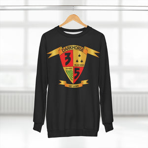 AOP Unisex Sweatshirt - USMC - 3rd Battalion, 5th Marines - Dark Horse wo Txt