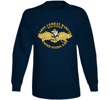 Load image into Gallery viewer, Navy - Seabee Combat Warfare Spec Badge - Of W Color Bee W Txt T Shirt, Premium, Hoodie and Long Sleeve
