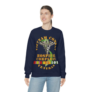 Unisex Heavy Blend Crewneck Sweatshirt - USN  - USMC - Vietnam Combat Veteran Hospital Corpsman  X 300