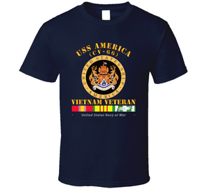 USS America (CV-66) - Vietnam Vet with Vietnam Service Ribbons Classic, Hoodie, and Long Sleeve