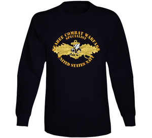 Navy - Seabee Combat Warfare Spec Badge - Of W Color Bee W Txt T Shirt, Premium, Hoodie and Long Sleeve